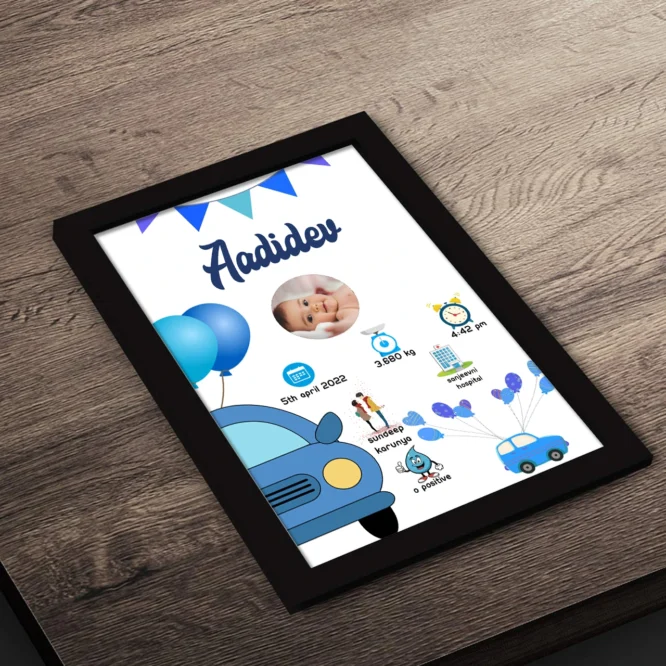 Customized Baby Birthday Frame (2) - Image 3